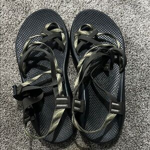 Chaco Black and Olive Sandals